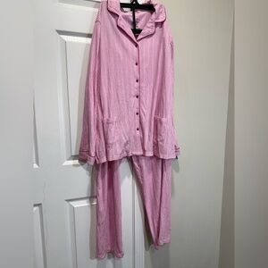Pink Striped Pajama Set by Simply